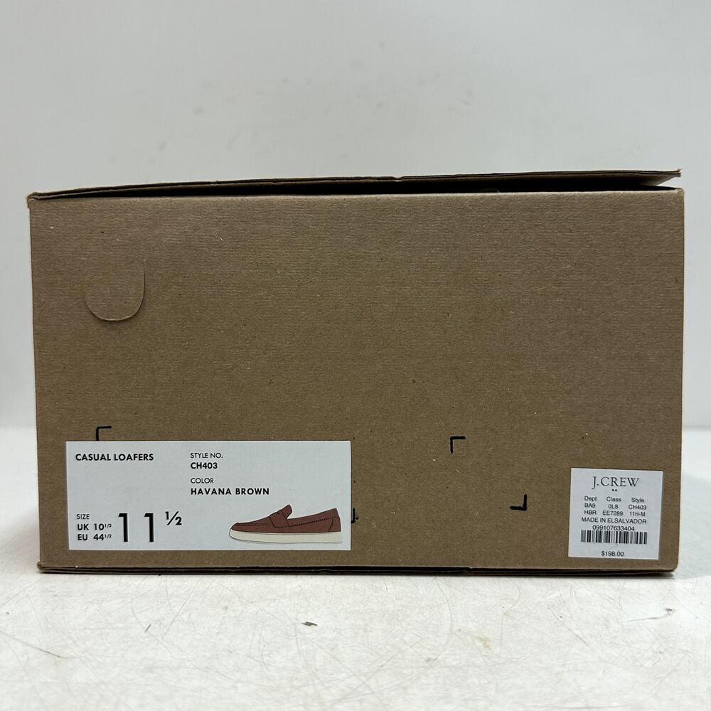 NIB J. Crew Leather Hybrid Casual Penny Loafers Havana Brown Sneakers US 11.5 D - Picture 9 of 9